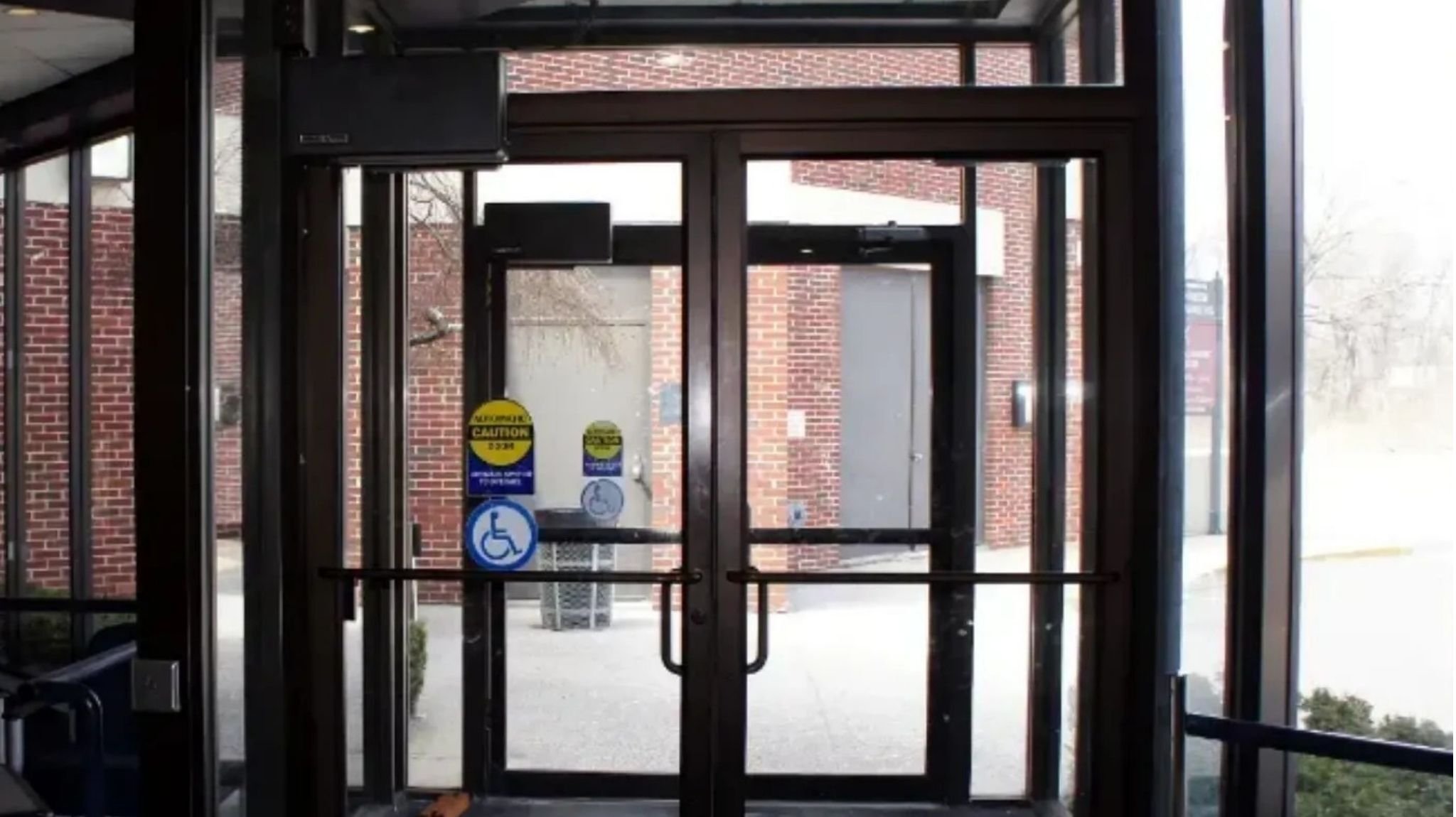 Model Model 4310Ls on library vestibule doors_16-9