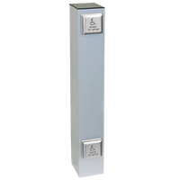 Model 4486SSP Stainless Steel 6 Inch Square Post with Dual 4495SQWR Push Plates_200x200