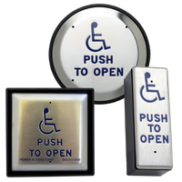 Model 4495SQ, 4494JS, 4496R  Wall Mounted Push Plates